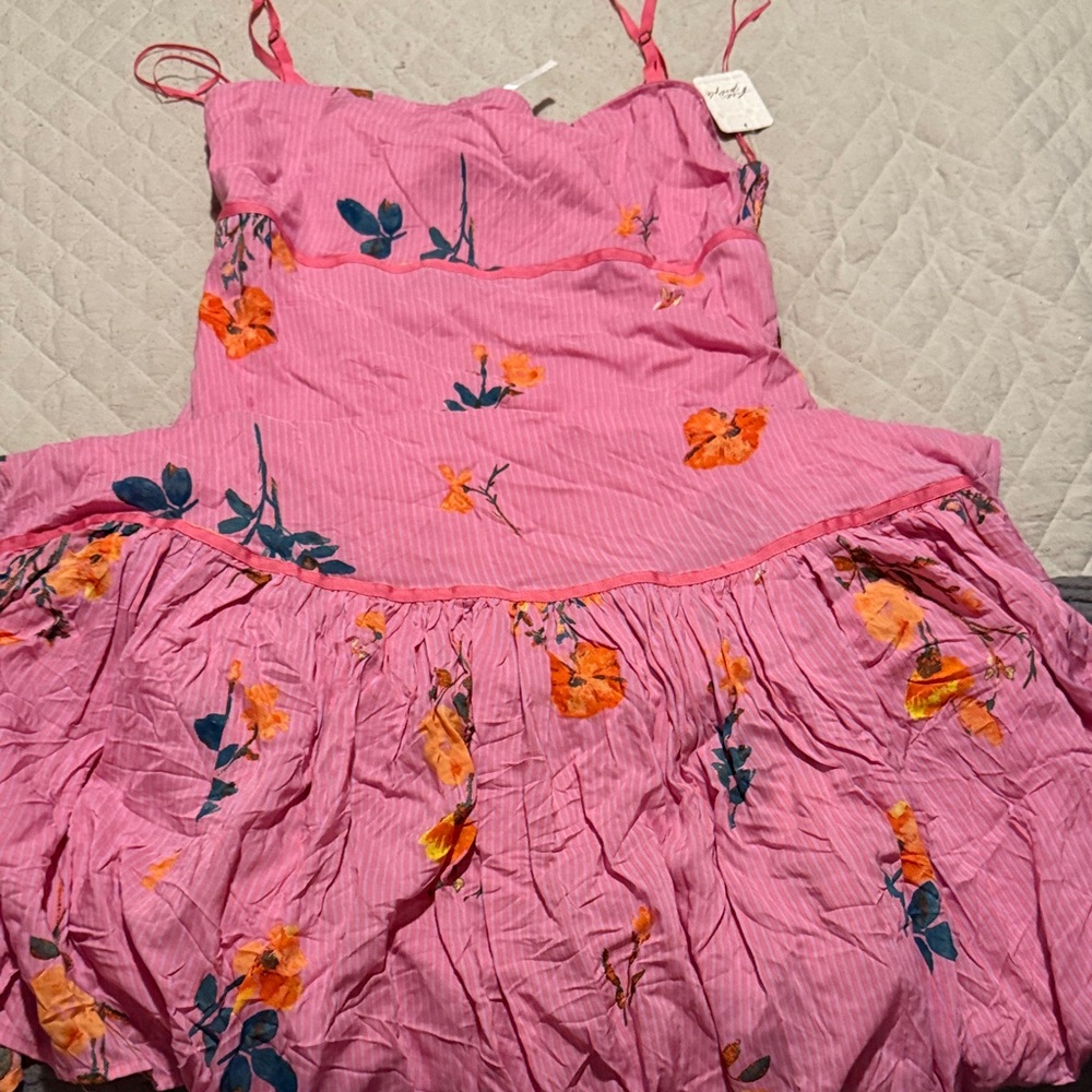NWT Free People Floral Pink Dress